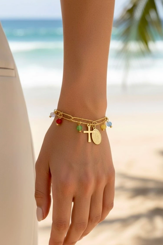 Bracelet en acier inoxydable - doré