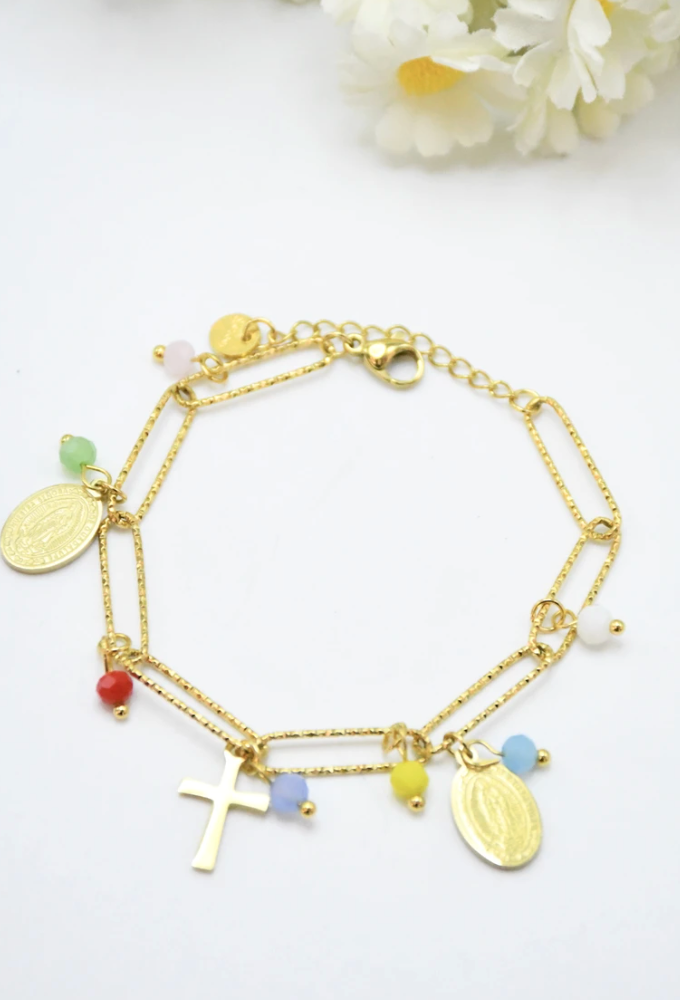 Bracelet en acier inoxydable - doré