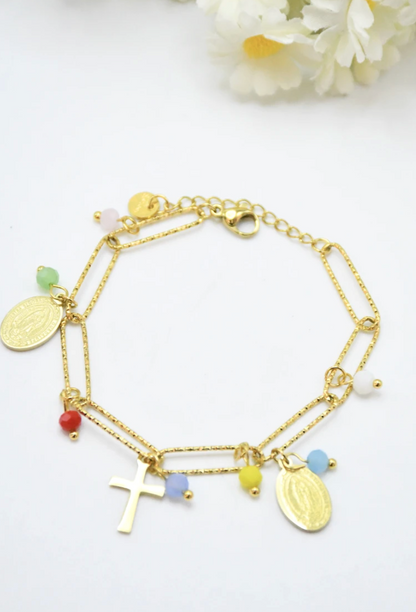 Bracelet en acier inoxydable - doré
